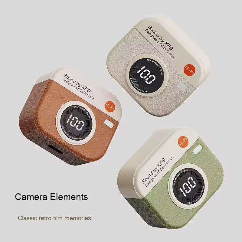 Q86 Retro Camera style Bluetooth Tws  Earbuds Headphones